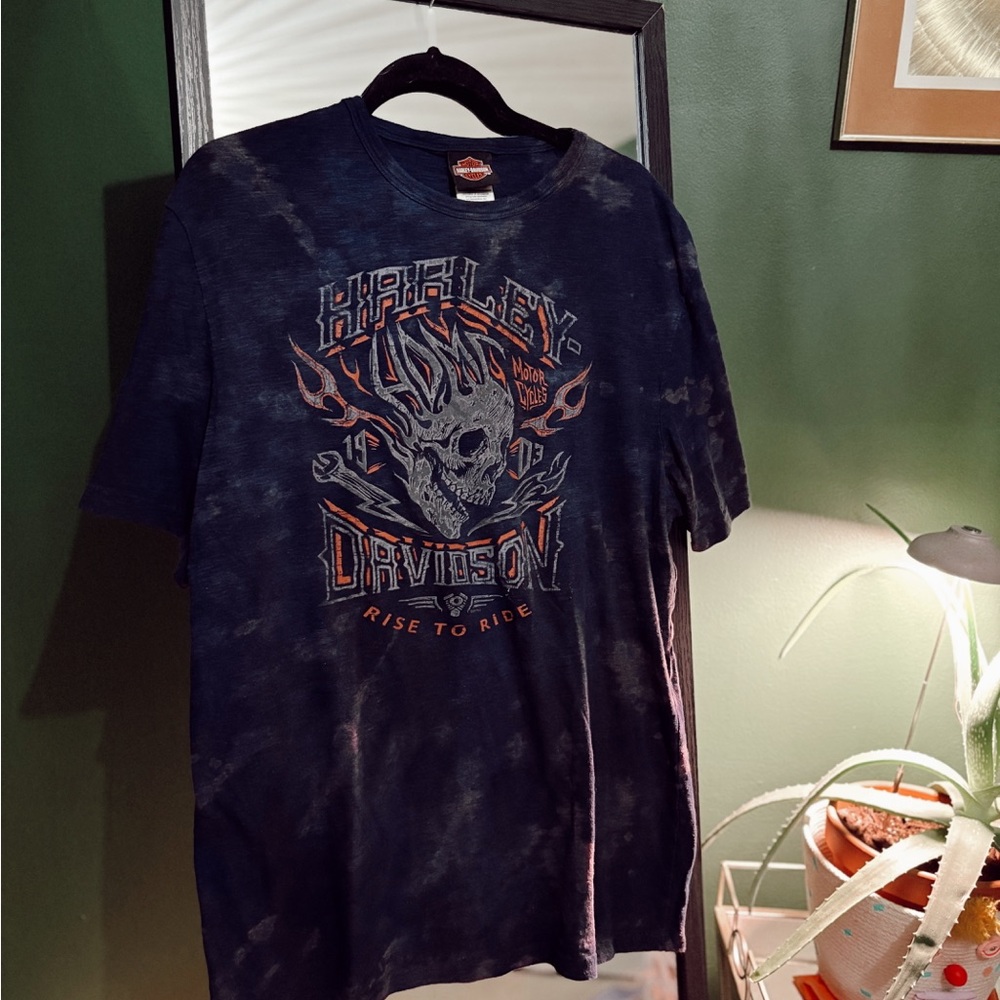 Harley-Davidson Dark Purple Burnout Tee Shirt